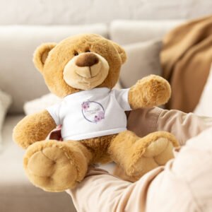 Margies Carfty Corner Logo Teddy bear with a t-shirt